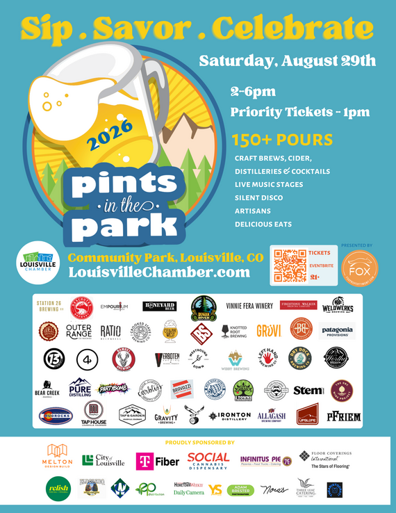 pints in the park flyer with sponsors