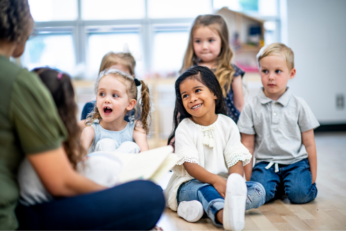 children sitting at Storytime