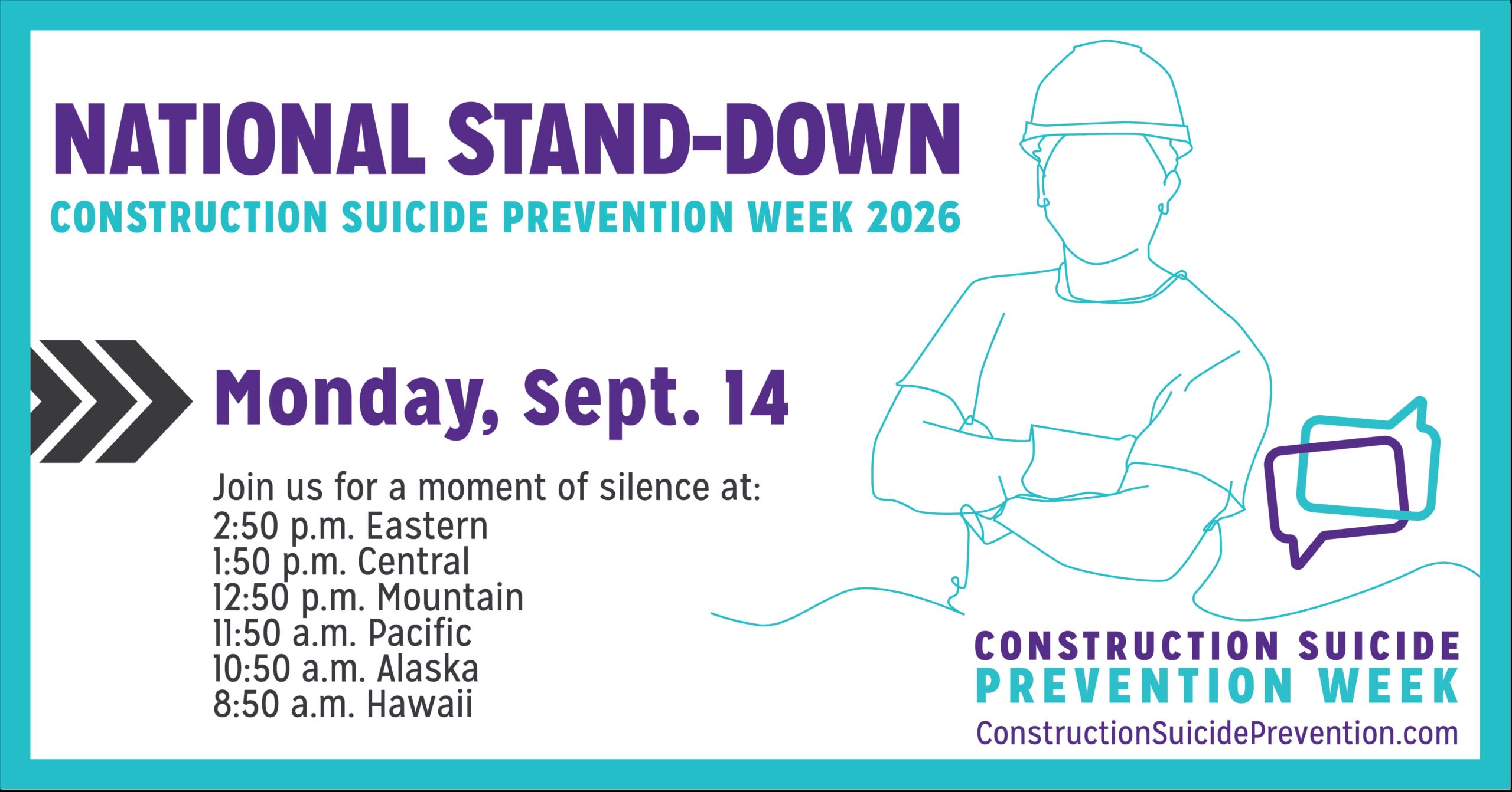 National-Stand Down, Suicide Prevention Week 2026