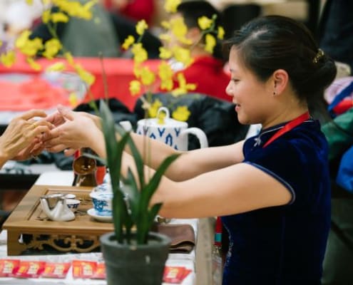 Chinese New Year Holiday Tradition Tea Culture Chinese New Year Holiday Tradition Tea Ceremony