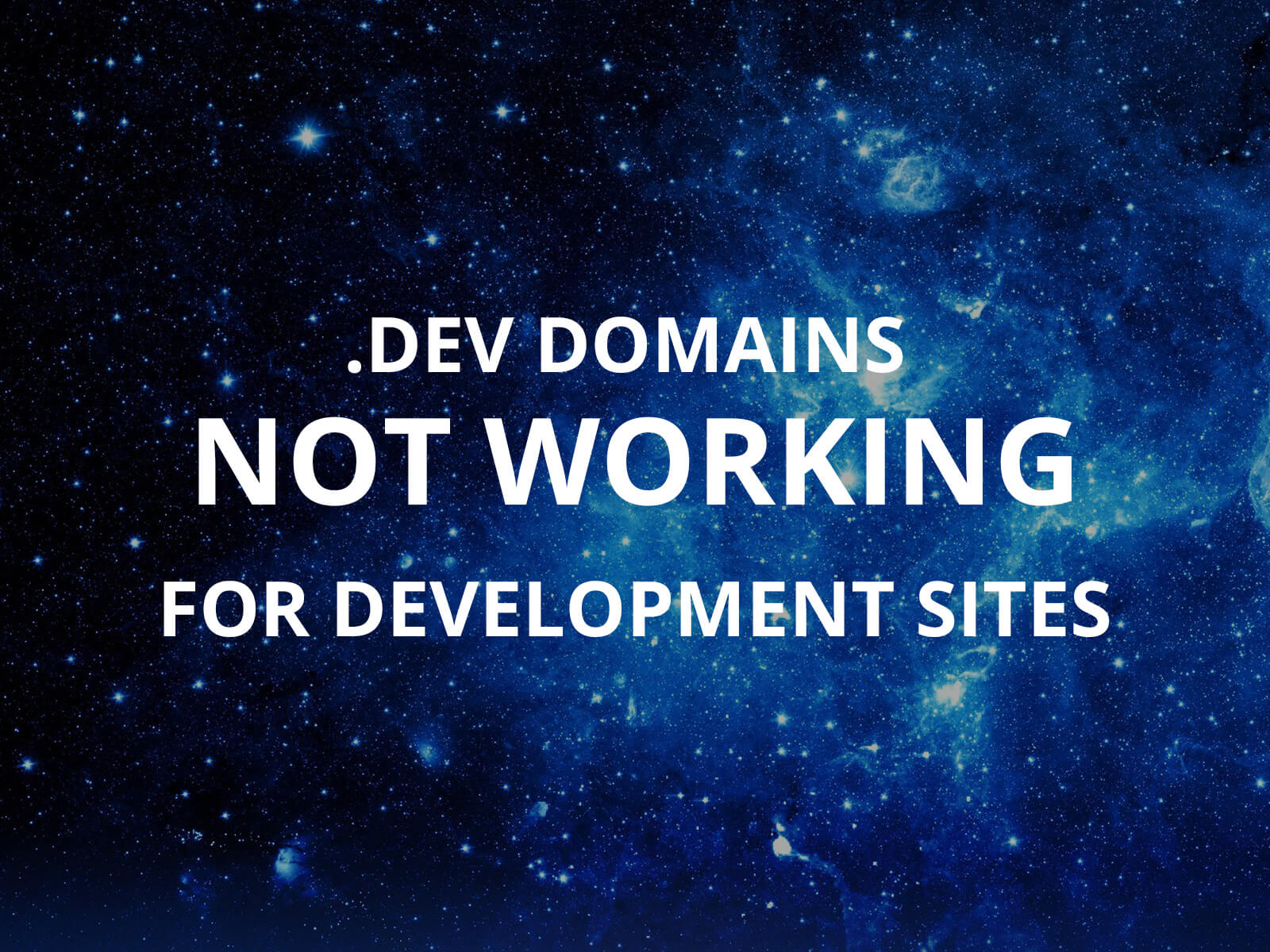 Dev domains not working for development site