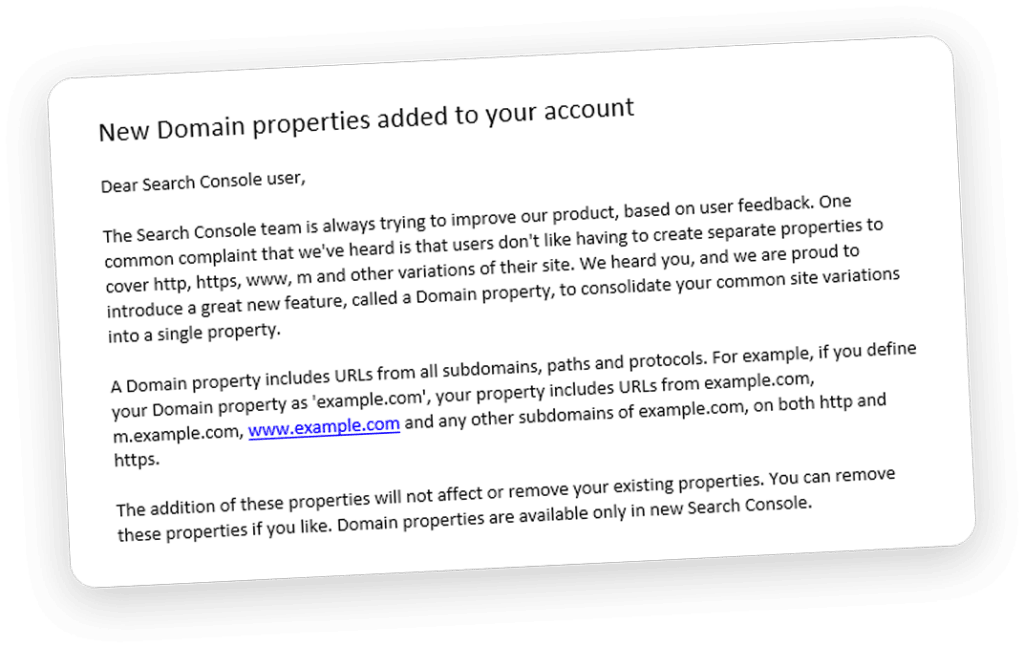 You need 4 Search Console Properties and Not 1