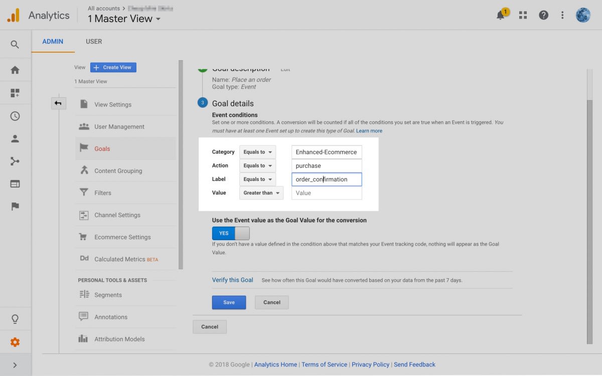 Add a Google Analytics Goal Using the Enhanced Ecommerce Plugin