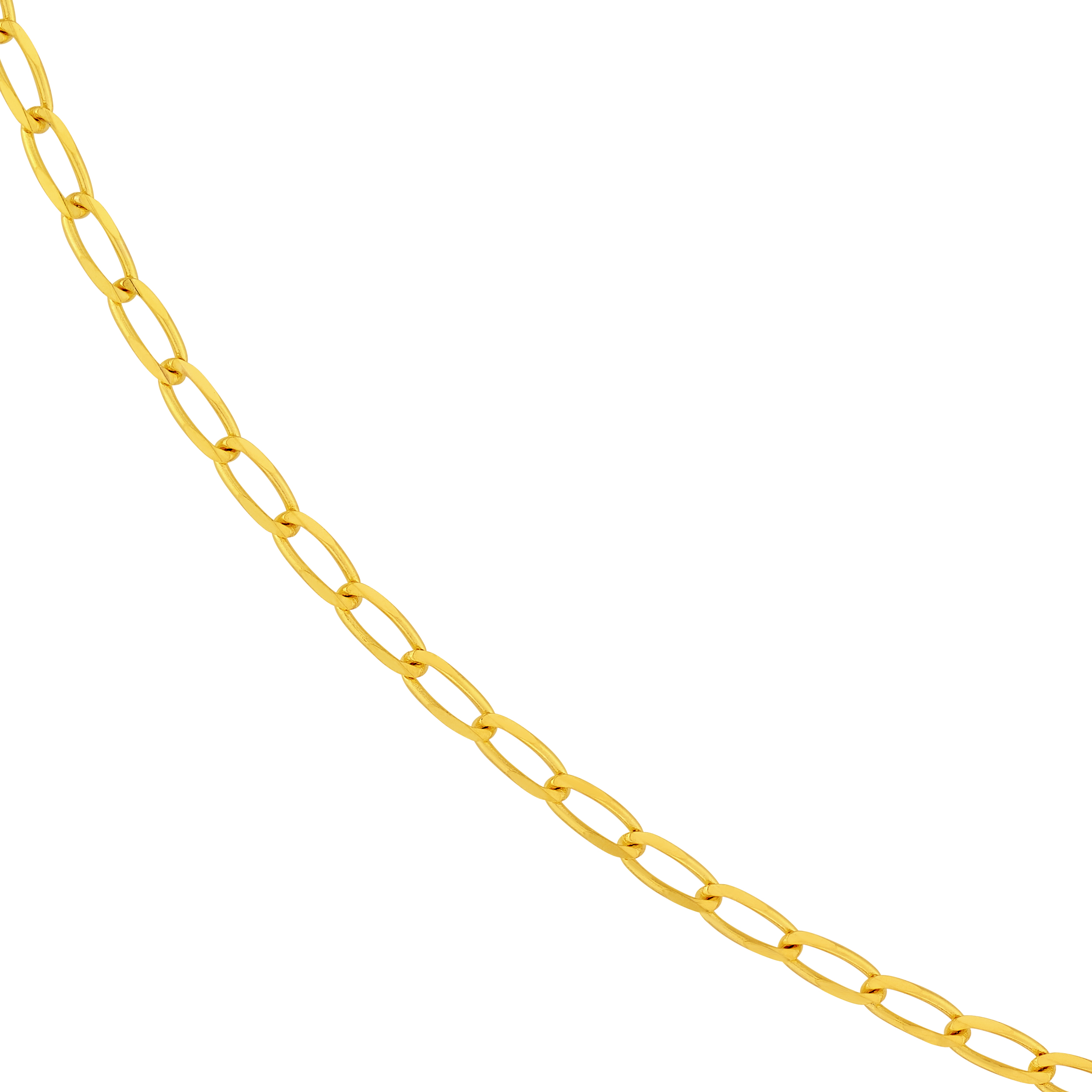 2.25mm Long Link Curb Chain Necklace (22 in)