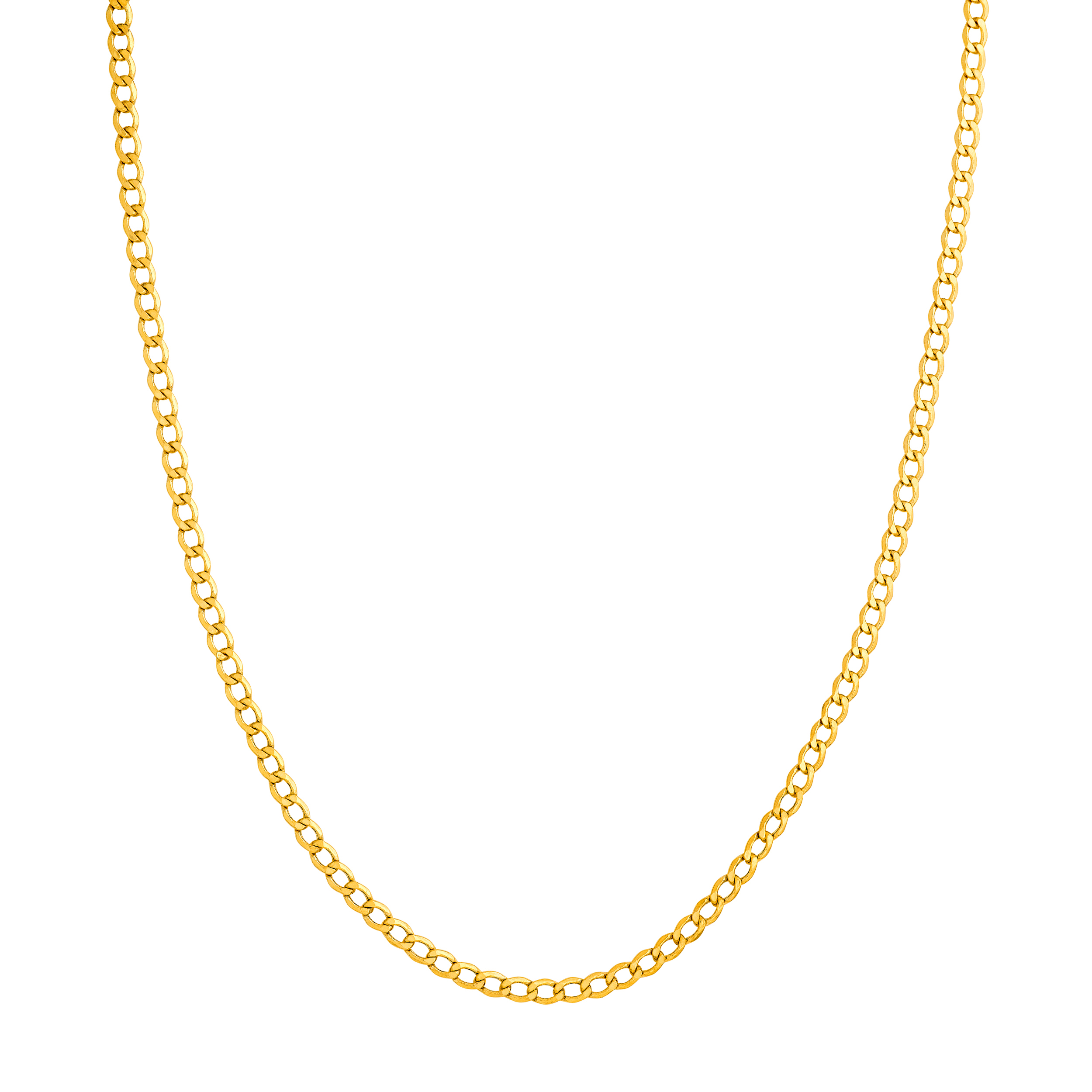 3.4mm Curb Chain Necklace (20 in)
