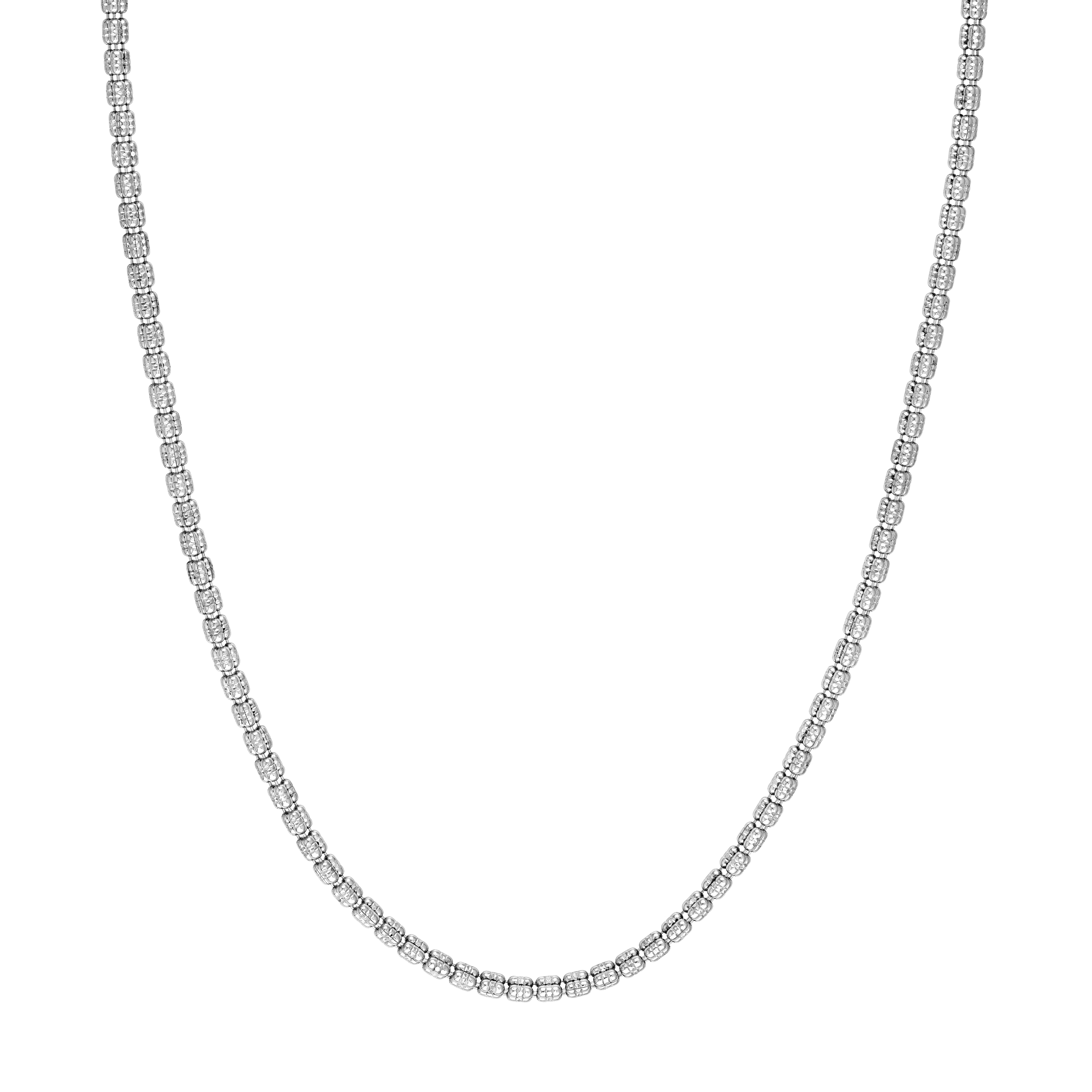 Diamond-Cut Bead Necklace (22 in)