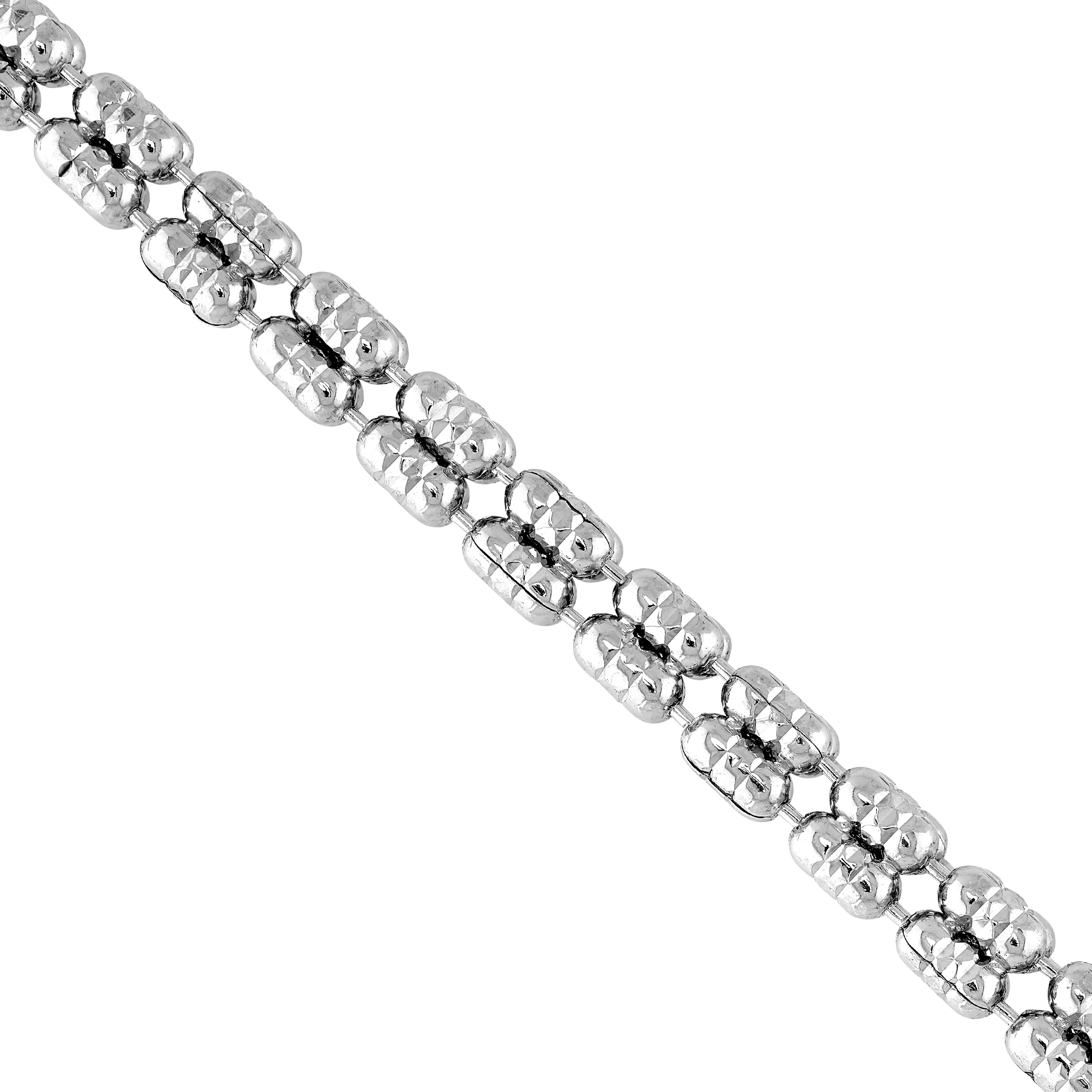 Double Row Diamond-Cut Bead Necklace (22 in)