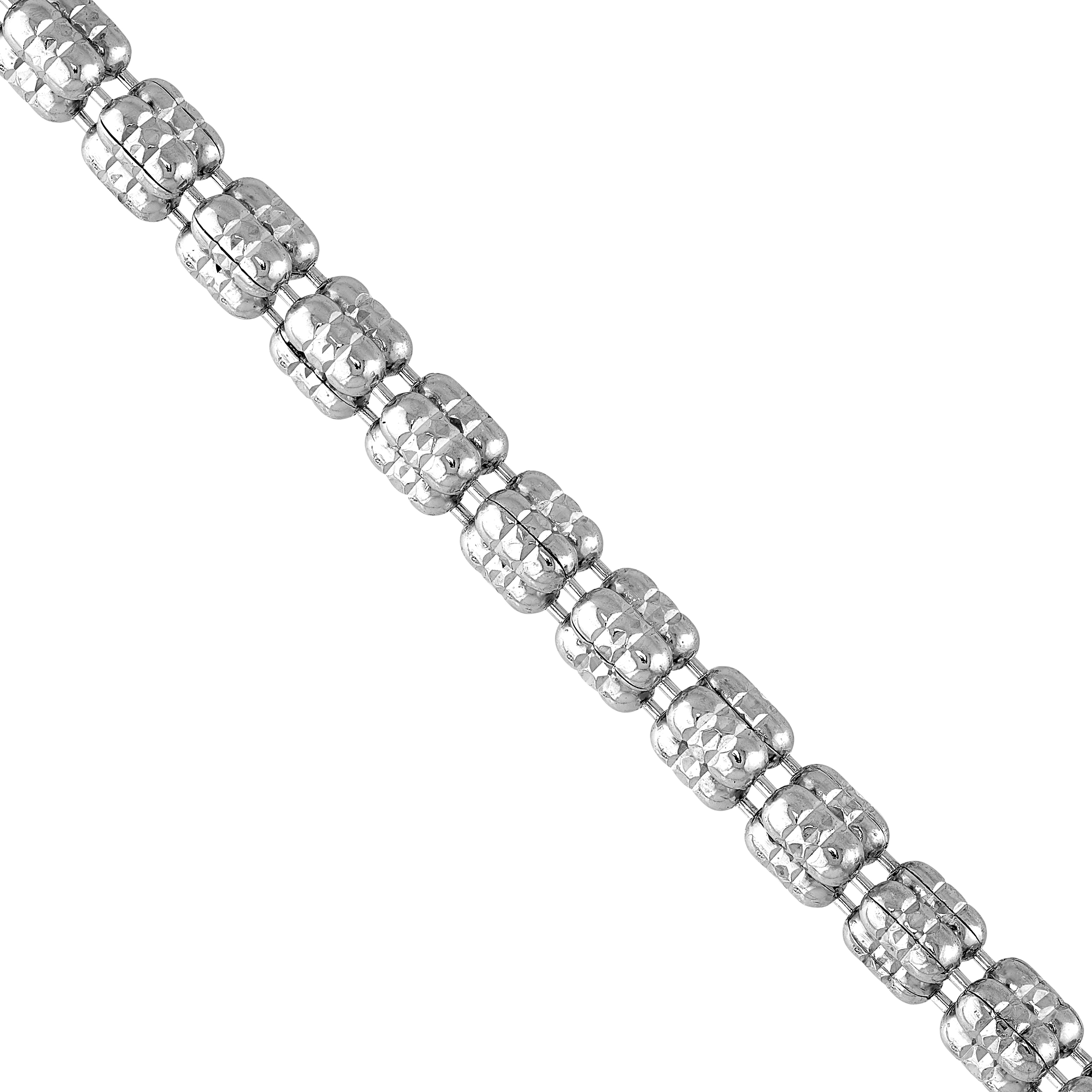 Diamond-Cut Bead Necklace (22 in)