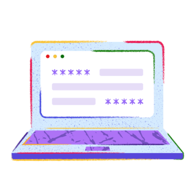 Secured laptop image