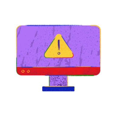Screen with alert displayed