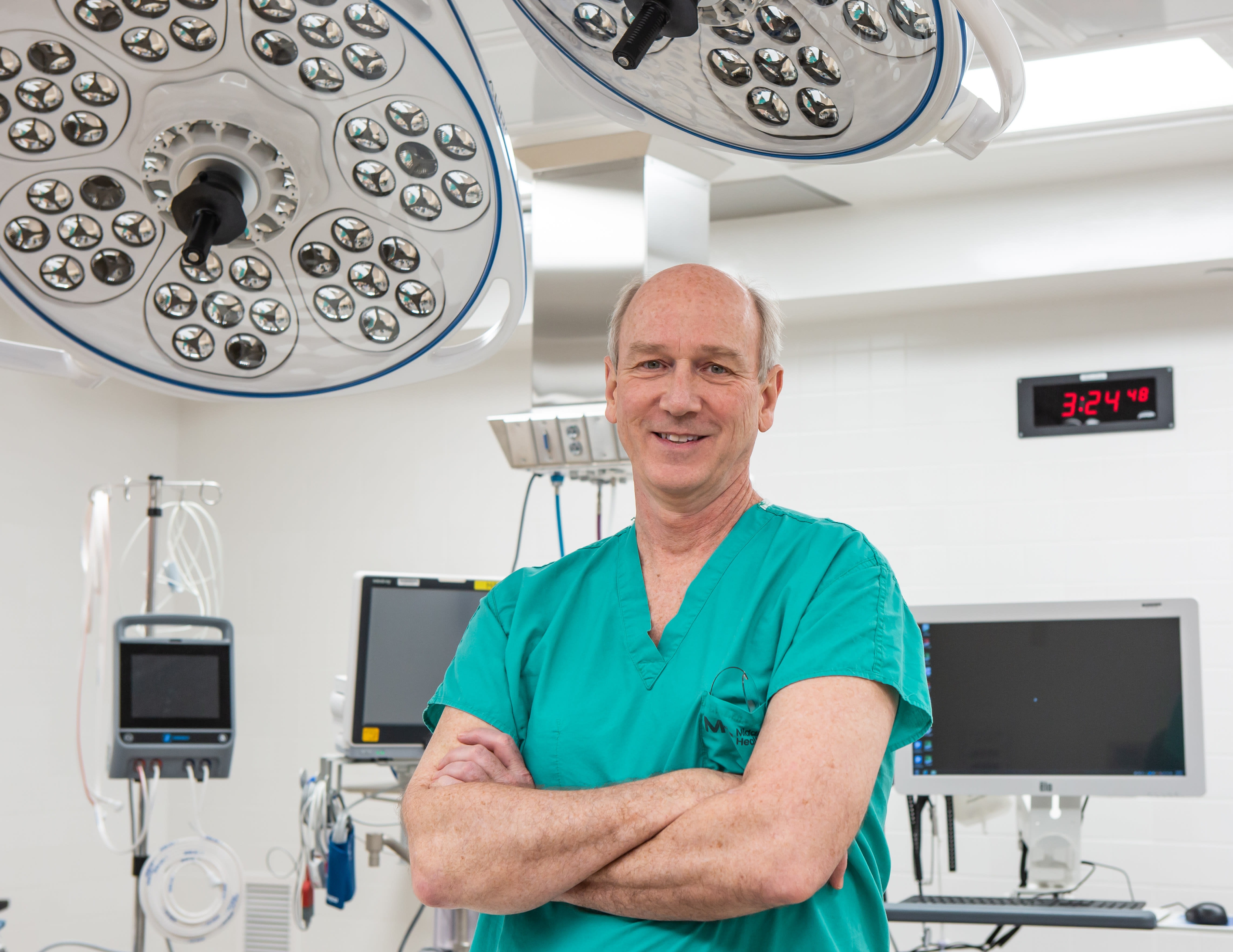 Dr Larson in New Orthopedic Operating room