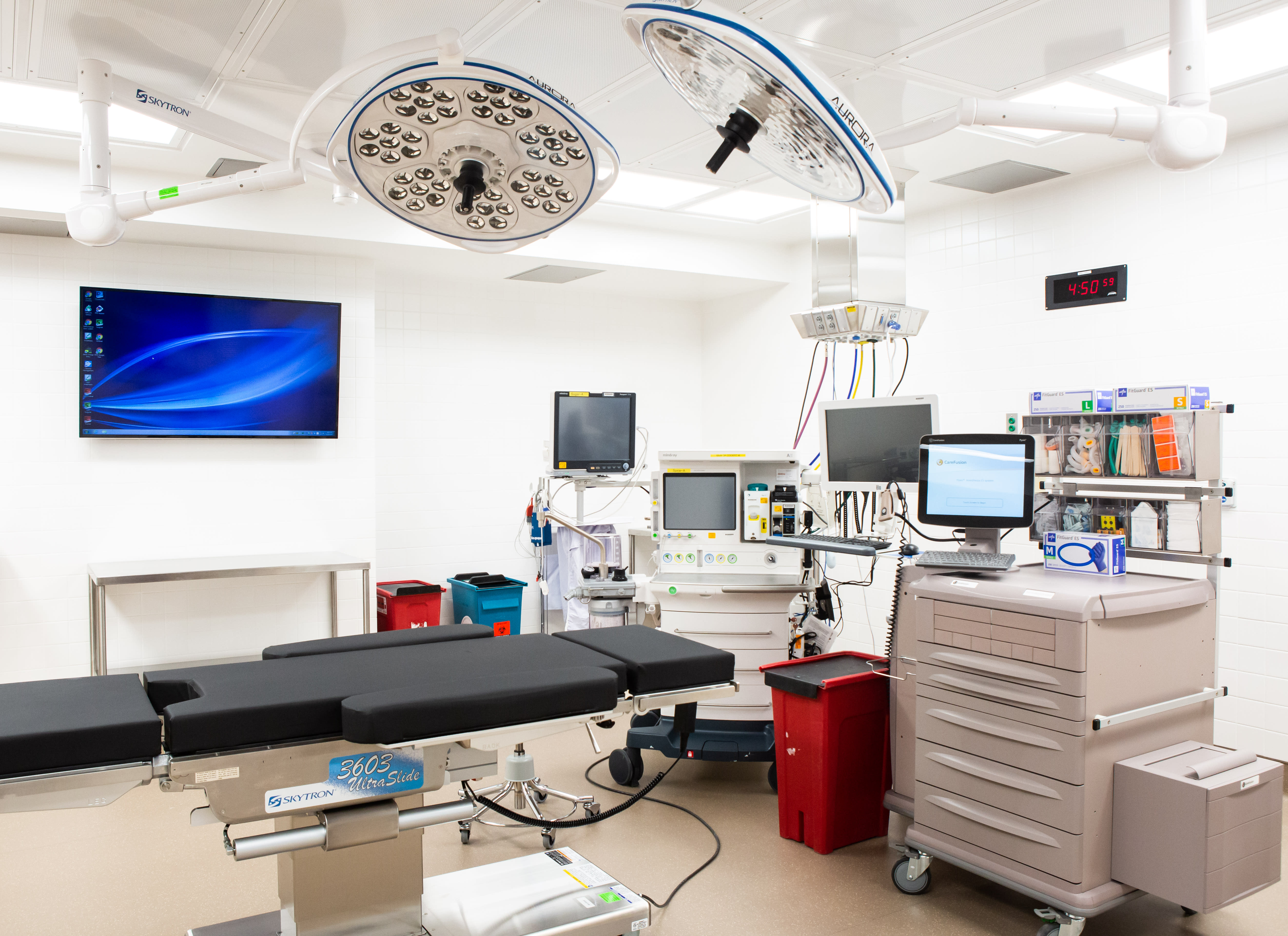 High-tech orthopedic operating suite at Middlesex Hospital.