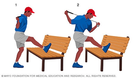 Person stretching the hamstring muscles