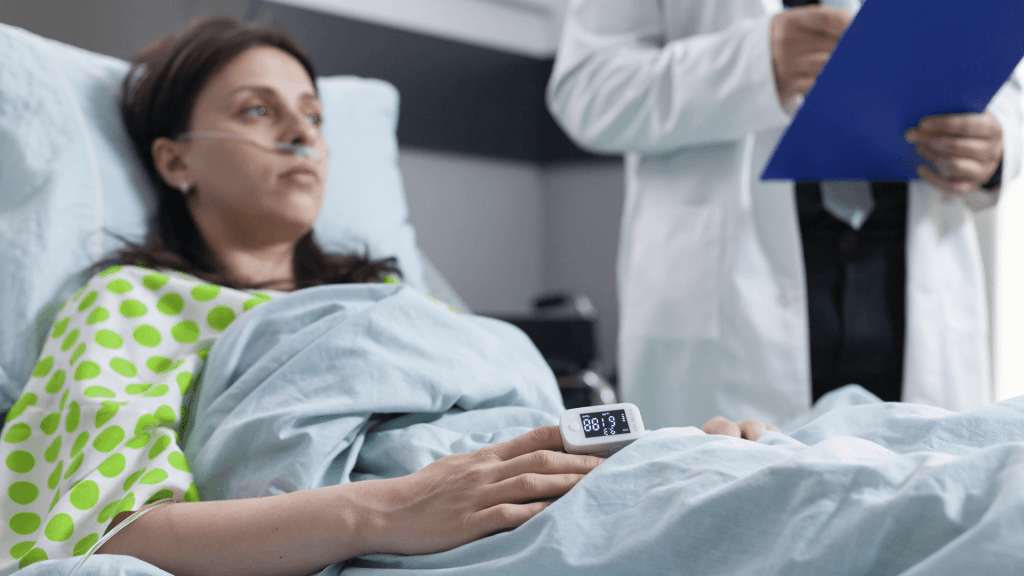 women in hospital