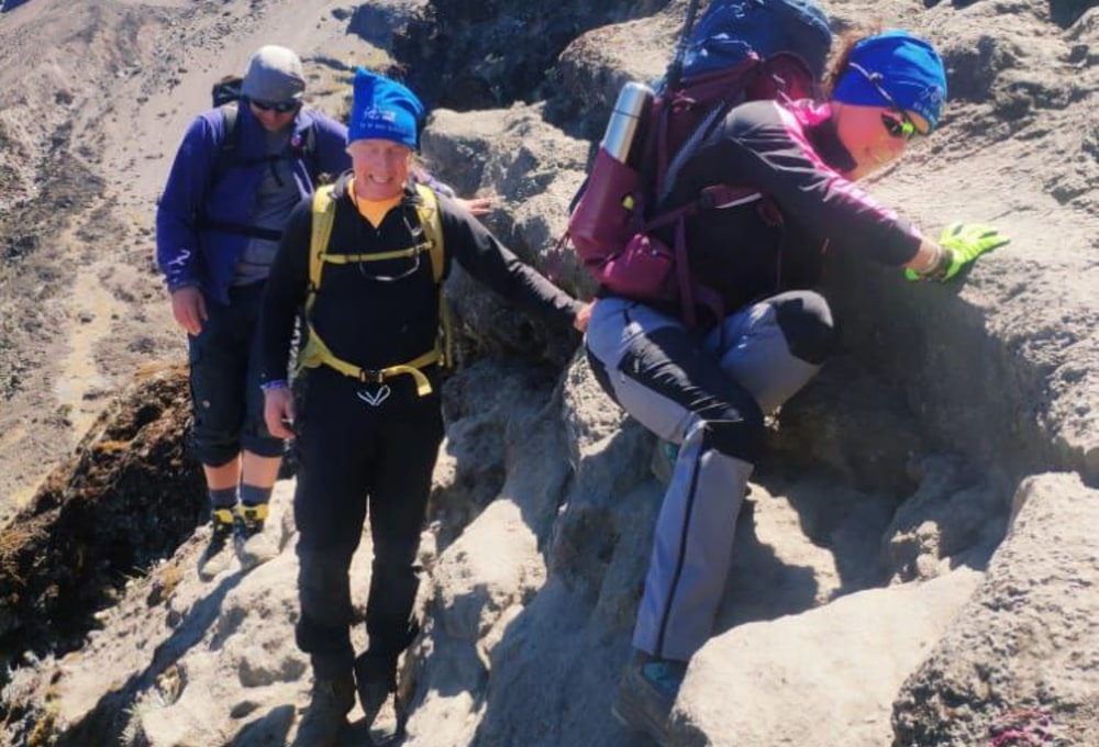 Die Barranco Wall rauf zum Karanga Camp, 4.035 m