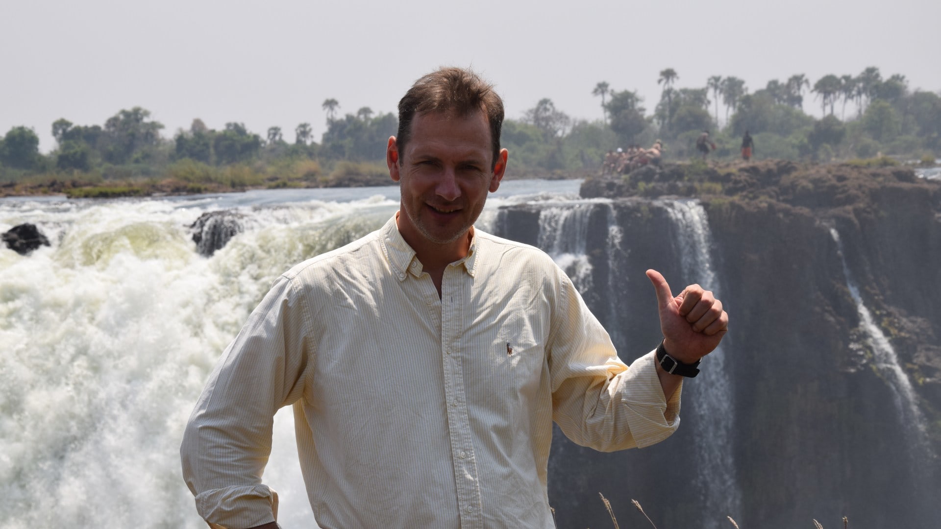 Timo an den Victoria Falls