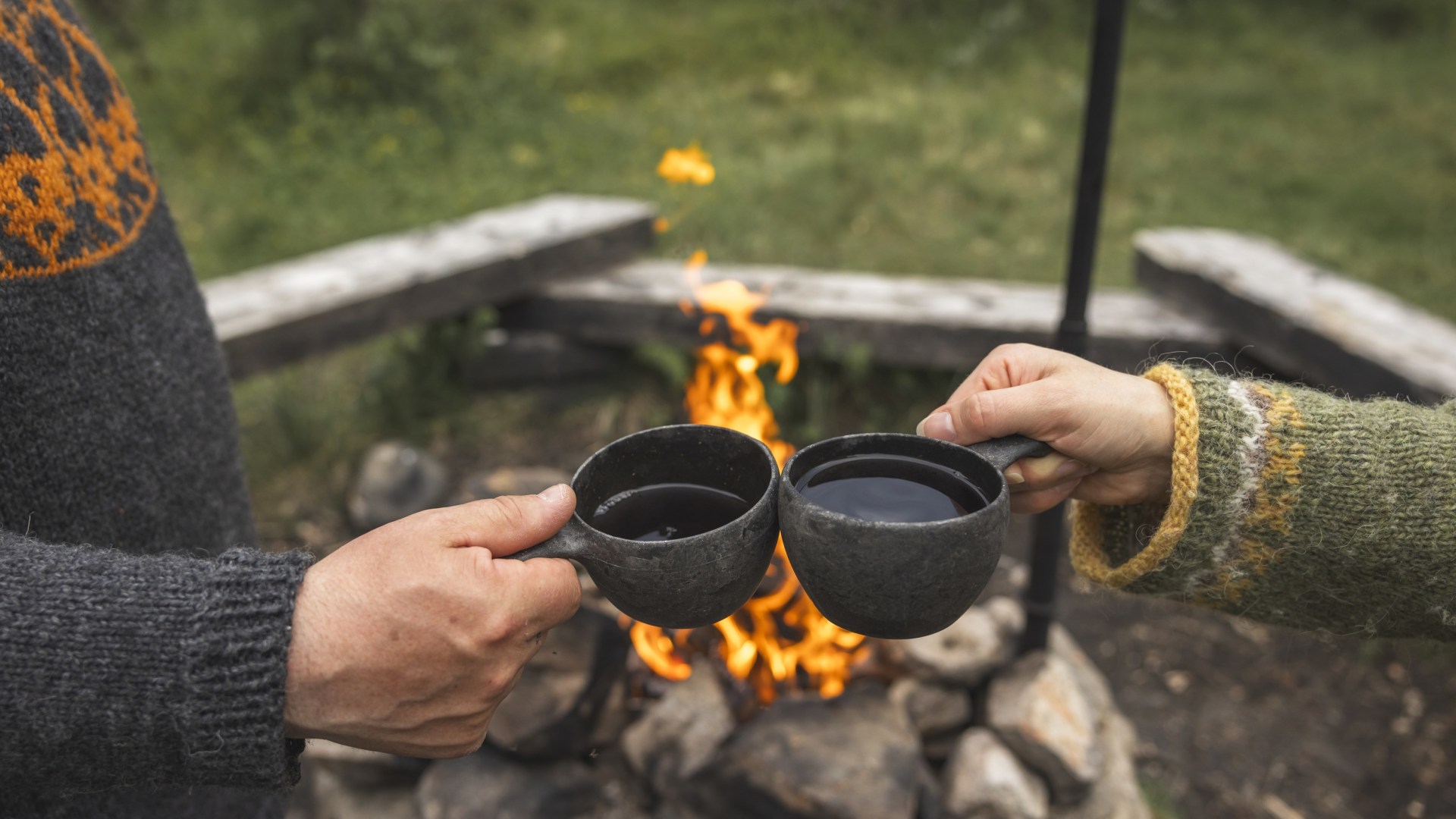 Picknick bei der Wanderung