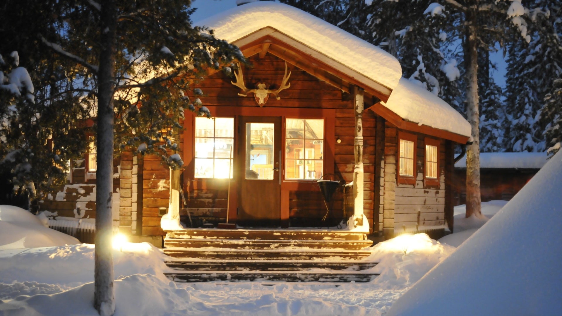 Typische Hütte in schwedisch Lappland