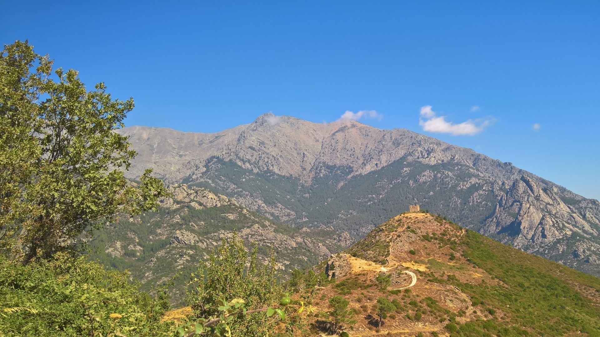 Blick in Korsika auf GR20 Wanderung