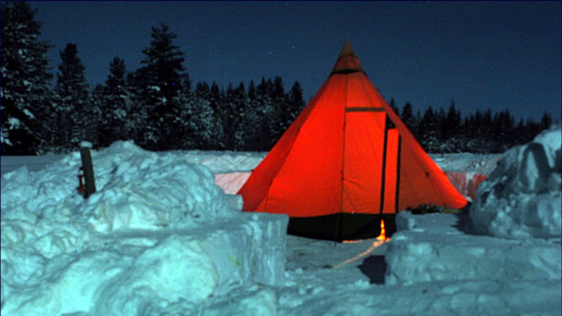 Zelt im Winter, Schwedisch Lappland