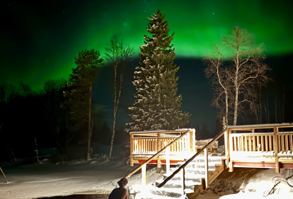 Nivunki Sauna Polarlichter