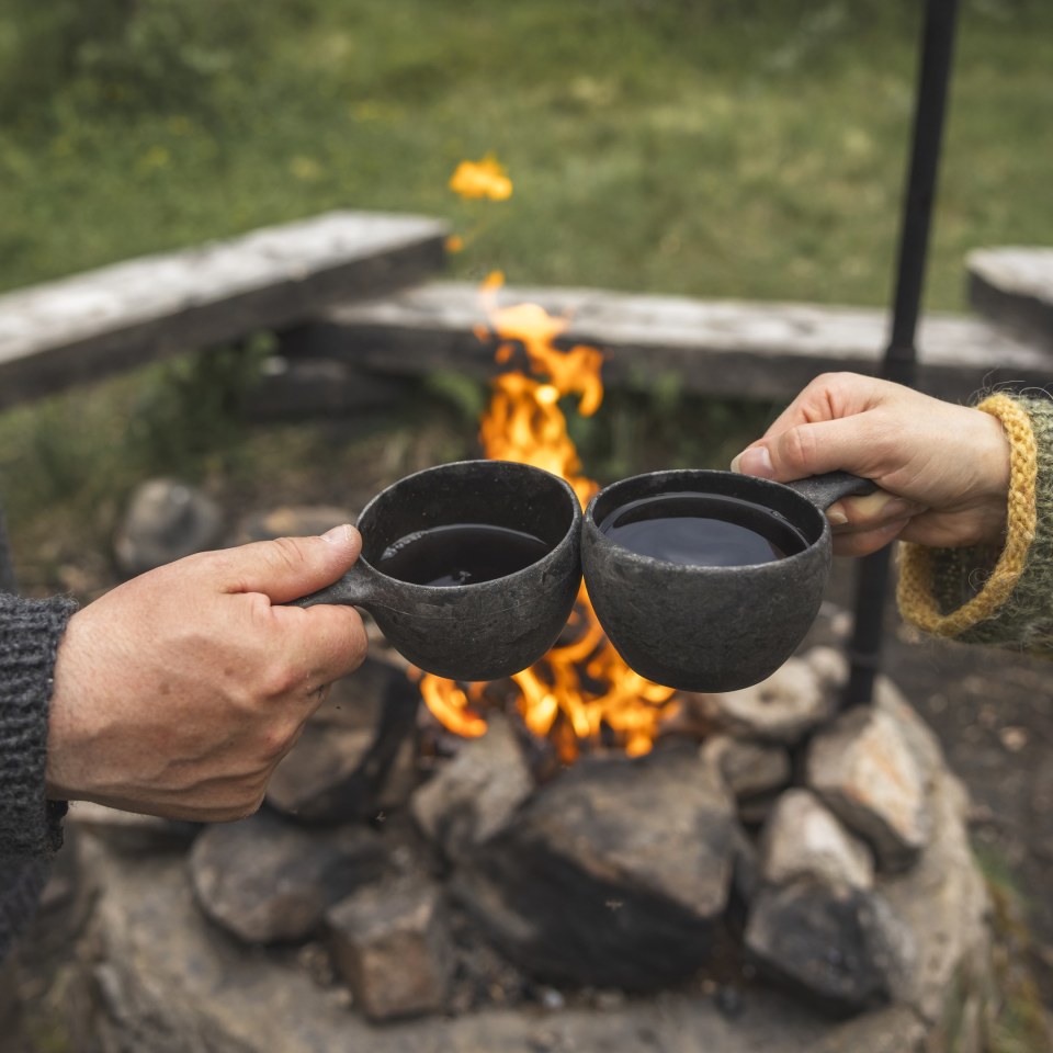 Picknick bei der Wanderung