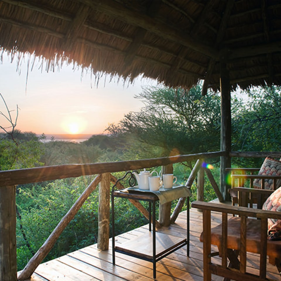 Veranda vom Bungalow