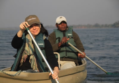 Sambia Gruppenreise Lower Zambezi Nationalpark Bootstour