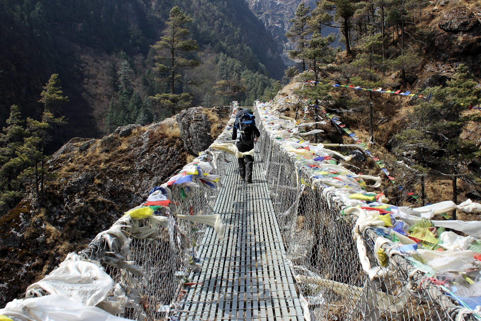 Hillary Bridge auf dem Weg nach Namche