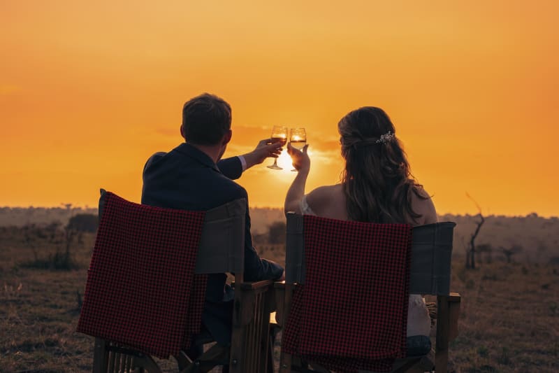 Sundowner in der Serengeti