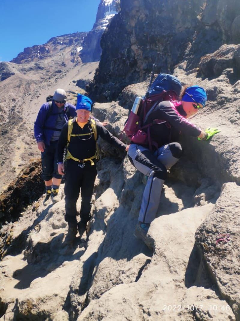 Aufstieg in der Barranco Wall