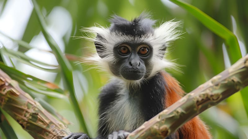 Rote Colobus Procolobus badius Kirkii