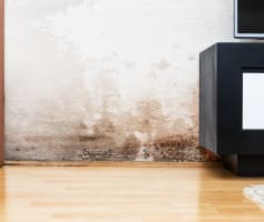 רטיבות ברצפה שפוגעת בקיר