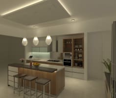 תקרה צפה מעל אי מטבח