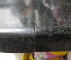 שיש שבור וסדוק לפני תיקון