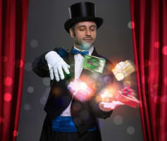 קוסם במופע קסמים