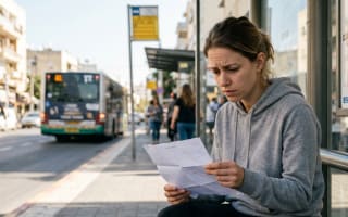 מסתכלת בתלוש שכר