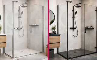 מקלחון שחור ומקלחון ניקל