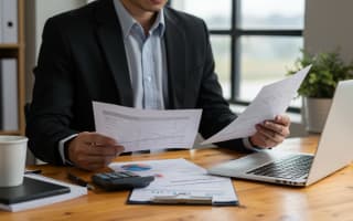 מעיין במסמכים של הנהלת חשבונות