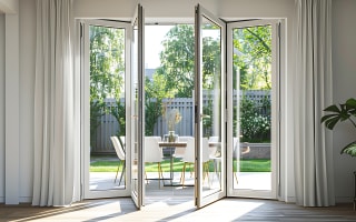 דלת זכוכית מתקפלת