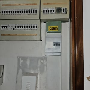 לוח חשמל עם מפסקים ותיבת מאופס