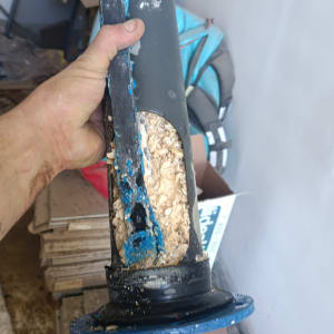 צינור עם חומר מבודד, חלקי עבודה בשטח