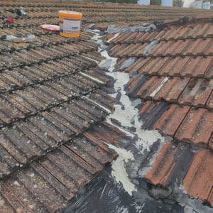 תיקון גג רעפים עם חומרי איטום