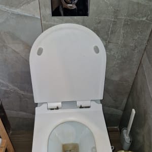 אסלה עם כתמים בחדר אמבטיה