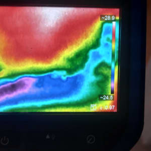 תצוגת מצלמה תרמית עם צבעים משתנים