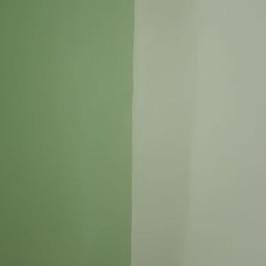 קיר צבוע בשני גוונים של ירוק