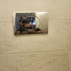 לחצן הדחה כפול על קיר אריחים