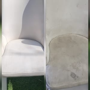 כיסא לפני ואחרי ניקוי, מראה תוצאות ניקוי ספות