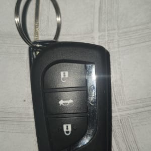 מפתח רכב עם שלט על רקע בד