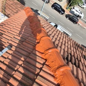 תמונה של גג רעפים עם תיקון ואיטום